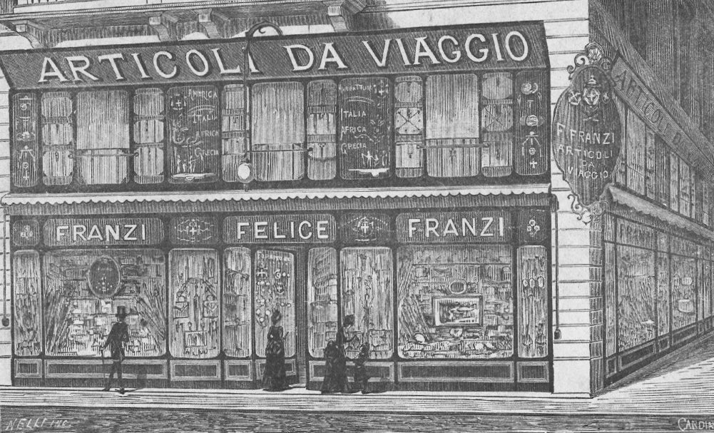 Negozio storico Franzi in bianco e nero
