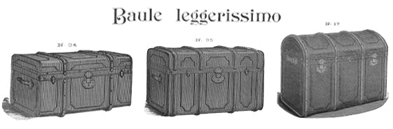 Illustrazione rosa del baule Leggerissimo Franzi
